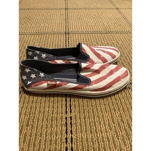 Keds Classic American Flag Canvas Slip Ons Size 10